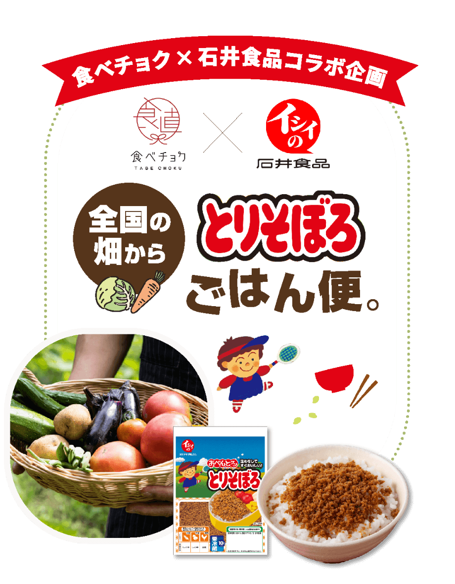 食べチョク×石井食品コラボ企画 全国の畑から、とりそぼろごはん便※写真はイメージです