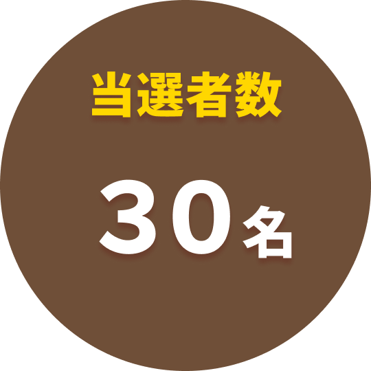 当選者数30名様